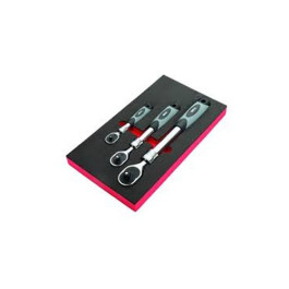 EZRED MR482 Extendable Ratchet Set, 72 Tooth, 1/4" 3/8" 1/2" Drives, 3 Piece Set