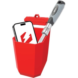 EZRED POUCH Magnetic and Flexible Storage Pouch, Scratch Resistant Polymer, Red