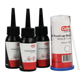 EMM Colad 915033 UV Putty Transparent, Ready-to-Use, 3 50 Milliliter Bottle