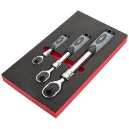 EZRED MR482 Extendable Ratchet Set, 72 Tooth, 1/4" 3/8" 1/2" Drives, 3 Piec