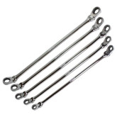 EZRed NR5M Extra Long Flex Head Ratcheting Wrench Set, 5 Pieces