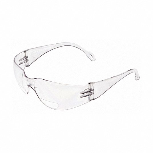 Encon 05777004 Veratti 2000 Reading Safety Glasses Clear Frame and Lens, ENFOG, +2.5 Diopter