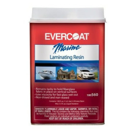 Evercoat 560 Laminating Resin, 1 Gal, With Liquid Hardener