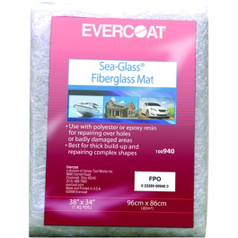 Evercoat 940 Sea-Glass Fiberglass Mat, 38" x 34", 1 Square Yard, 1.5 Ounce