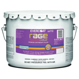 Evercoat 113 Pail Rage Gold Manual, 3-Gallon Premium Lightweight Body Filler, Easy Sanding with ZNX-7 Adhesion
