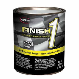 Finish 1 FP401-4 Acrylic Primer Surfacer, Gray, 1 qt Can, 1:1 Mixing
