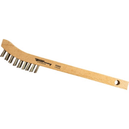 Forney 70503 Stainless Steel Scratch Brush, 2 x 9 Rows, 0.006" Wire, 8-5/8"
