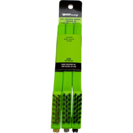 Forney 70531 Dual-Head Scratch Brush Combo, Nylon, Brass and Stainless Stee