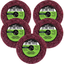 Forney 71605 Quick Change Surface Prep Pads, Medium Grit, 2", Roll Lock, 5-