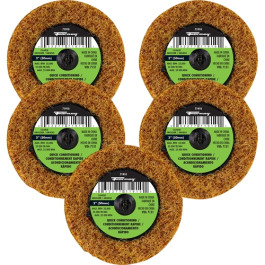 Forney 71606 Quick Change Surface Prep Pads, Coarse Grit, 2", Roll Lock, 25