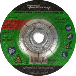 Forney 71819 Metal Grinding Wheel, Type 27 Depressed Center, 4-1/2" x 1/4"