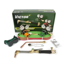 Victor 0384-2692 Medalist 350 Welding and Cutting Outfit, Medium Duty, Propane or Natural Gas, CGA-540 Oxygen and CGA-510LP Fuel Regulators