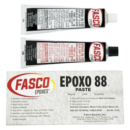Fasco Epoxies 88T25-R Epoxo 88 Regular White Two-Component Paste Epoxy Kit,