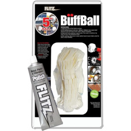 Flitz PB101-50 Large 5" Buff Ball with Paste Metal Polish, 1.76 Ounce Tube,