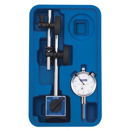 Fowler 725201991 Fine Adjust Magnetic Base and White Dial Indicator Set, 0-