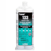 Fusor 133 Super Fast Plastic Repair Adhesive, Black, Paste, 1.7 oz. Cartridge