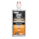 Lord Fusor 231 Sound Dampening Material (Slow) Repair Adhesive, Black, Paste, 24 hr Curing, 7.1 oz. Cartridge