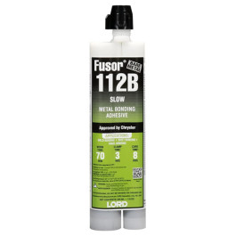 LORD Fusor 112B Slow Metal Bonding Adhesive, Gray Paste, 7.6 Ounce Cartridg