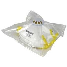 Gerson 081740 N95 Particulate Respirator with Valve, NIOSH N95, White, Box of 10