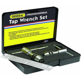 General Tools 165 Two-Piece Ratchet Tap Wrench Set, For No. 0 to 1/4" and N