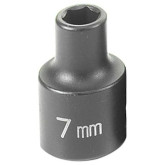Grey Pneumatic 1007M 3/8" Drive x 7mm Standard Length Impact Socket, 6 Point
