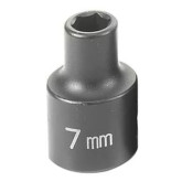 Grey Pneumatic 1007MG 3/8 Inch Drive x 7mm Standard Length Magnetic Impact Socket, 6 Point