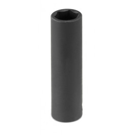 Grey Pneumatic 1008MD 3/8" Drive 8mm, 6 Points Deep Impact Socket, Chrome-Molybdenum Alloy Steel, Black Phosphate Finish