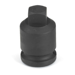 Grey Pneumatic 1008PP 3/8" Drive x 1/4" Square Male Pipe Plug Socket, Chrome Molybdenum Alloy Steel, Standard Length, 4- Points