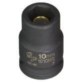 Grey Pneumatic 1010MG 3/8 Inch Drive x 10mm Standard Length Magnetic Impact Socket, 6 Point