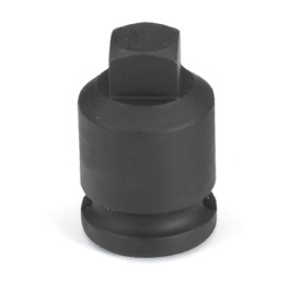 Grey Pneumatic 1010PP 3/8" Drive x 5/16" Square Male Pipe Plug Impact Socket, Chrome Molybdenum Alloy Steel, Standard Length, 4-Point