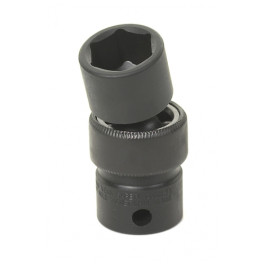 Grey Pneumatic 1010UM 3/8" Drive x 10mm Standard Universal Impact Socket, Chrome Molybdenum Alloy Steel, High Torque Drive, 6 Points