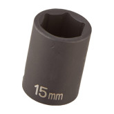 Grey Pneumatic 1015M 3/8 Inch Drive x 15mm Standard Length Impact Socket, 6 Point