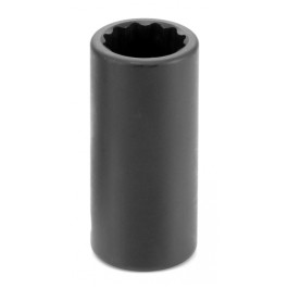 Grey Pneumatic 1114SD 3/8" Drive x 7/16" Semi-Deep Impact Socket, 12-Point