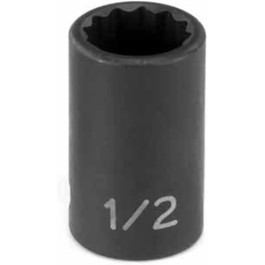 Grey Pneumatic 1121UM Standard Universal Impact Socket, 3/8" Drive, 21 mm, 12 Point