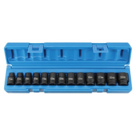 Grey Pneumatic 1213MG 3/8" Drive Metric Magnetic Impact Socket Set, 6-Point, 13-Piece