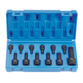 Grey Pneumatic 1234T 1/4 Inch, 3/8 Inch and 1/2 Inch Standard Length Impact Drive Star Set, 12 Pieces