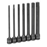 Grey Pneumatic 1267H 3/8" Drive Socket Extension Set, 6" Length, 7 Pieces - Durable Automotive Hand Tool