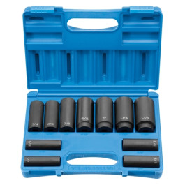Grey Pneumatic 1311SD 1/2" Drive 11-Piece Deep Impact Socket Set, 8-Point