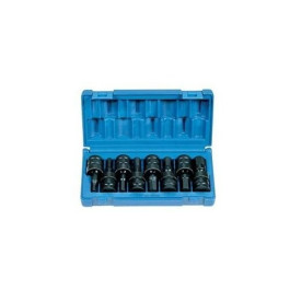 Grey Pneumatic 1398UH 1/2 in Drive 8 Piece Universal Hex Driver Set, SAE 1/4 in to 3/4 in, Chrome Molybdenum, Molded Case