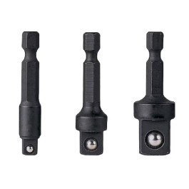 Grey Pneumatic 1403HA 3-Piece 1/4" Hex Drive to Square Socket Adapter Set