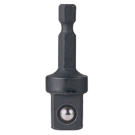 Grey Pneumatic 1412HA 1/4" Hex Drive x 1/2" Square Adapter with Ball Retainer, 2" Length