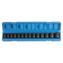 Grey Pneumatic 1412M 1/2" Drive 14-Piece Standard Metric Impact Socket Set, 6-Point