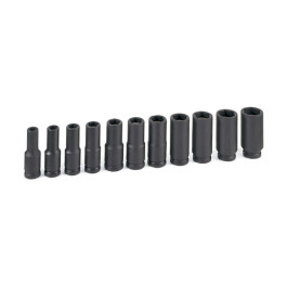 Grey Pneumatic 1511DG 1/2" Drive 11-Piece Deep Magnetic Impact Socket Set, 6-Point