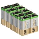 GP 1604A Super Alkaline 9V Battery, 10 Pack