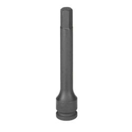 Grey Pneumatic 19074M 3/8" Drive x 7mm Hex Driver, 4" Length, Hex Point