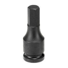 Grey Pneumatic 1907F 3/8" Drive x 7/32" Hex Driver Impact Socket, Standard Length, Black Oxide
