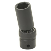 Grey Pneumatic 2012UD 1/2 Inch Drive x 3/8 Inch Deep Length Universal Socket