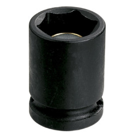 Grey Pneumatic 2016RG 1/2" Drive x 1/2" Magnetic Standard Impact Socket, 6-Point, 1.5" Length