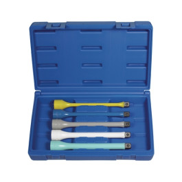 Grey Pneumatic 2805TK Torque Stick Extension Set, 1/2 inch Drive, 5 Piece, 65 to 140 ft lb, 7.63 inch Length, Molded Case