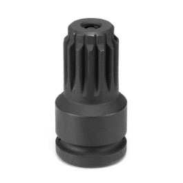 Grey Pneumatic 4011A 1" Drive Female x #5 Spline Male, Impact Rated with Lock Button Adapter